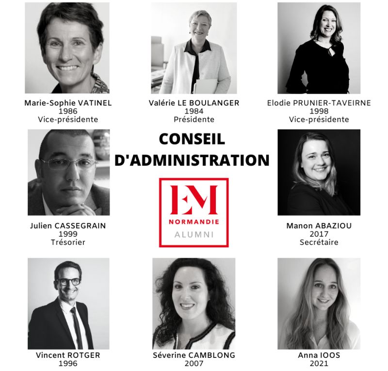 👏 Félicitations au nouveau conseil d’administration des @AlumniEMN fraîchement élu ! La force de l’ <a href="/emnormandie/">EM Normandie Business School</a> repose sur une communauté puissante composée de diplômés et d’étudiants qui s’enrichit de l’expérience de chacun des membres du réseau 💪 #OldSchoolYoungMind
