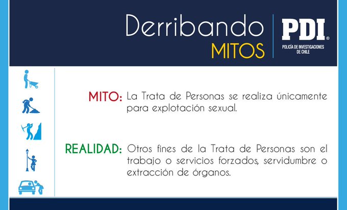 NublePdi's tweet photo. La #TrataDePersonas en un delito trasnacional, que también se encuentra presente en Chile. Infórmate sobre este flagelo con estos tips que nos entrega la Brigada Investigadora de Trata de Personas #Bitrap https://t.co/M5tXjbipcm