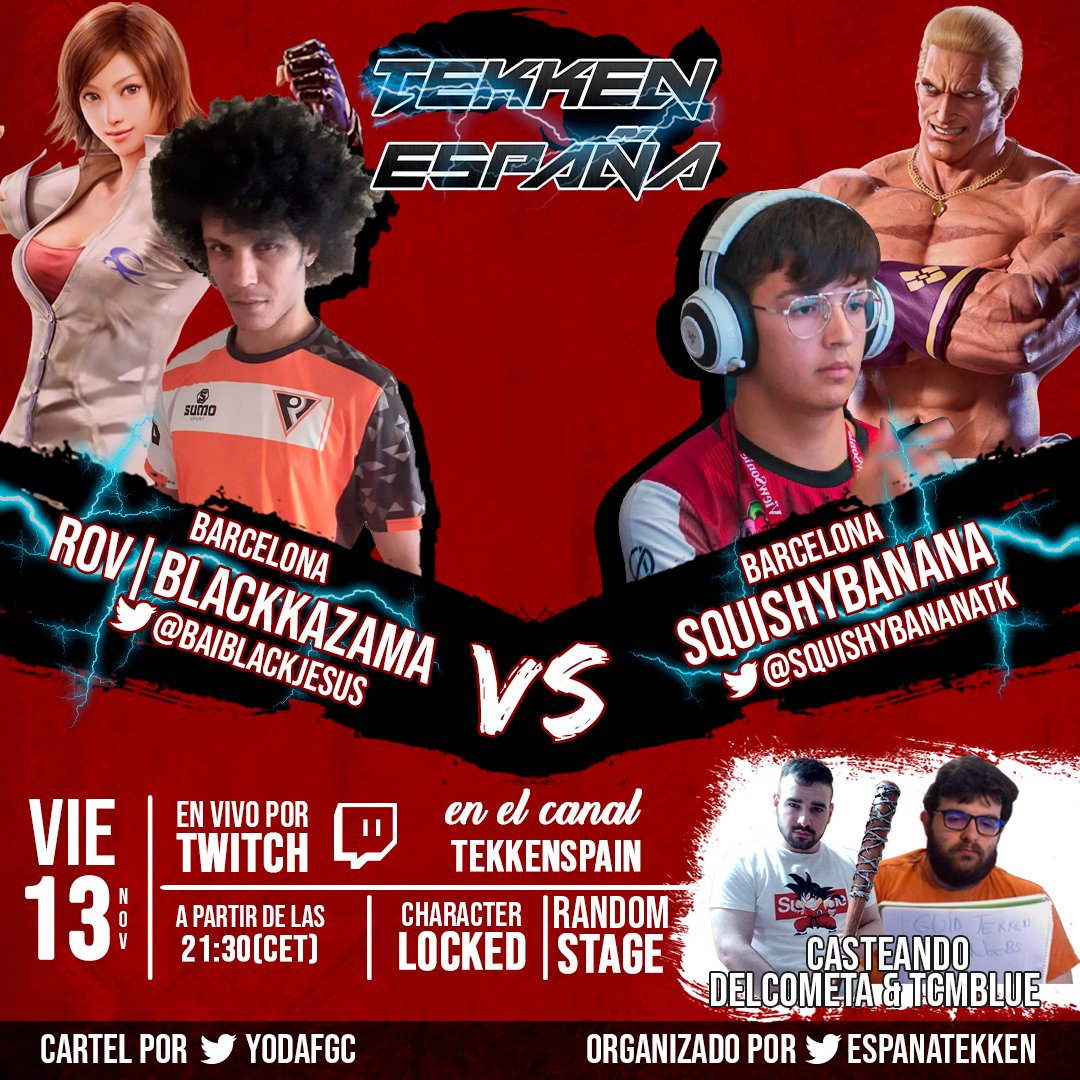 Y este Sábado a las 21:30 tambien hay una sorpresilla inesperada.🤪

Nuestro Padre @BaiBlackjesus se enfrenta a @SquishyBananaTK quien aun nos demostrará que lo del Nerfeo a Geese es una pantomima.

🎙️A los micrófonos tendremos a @TBPdelcometa y @tcmblue
 
twitch.tv/TekkenSpain