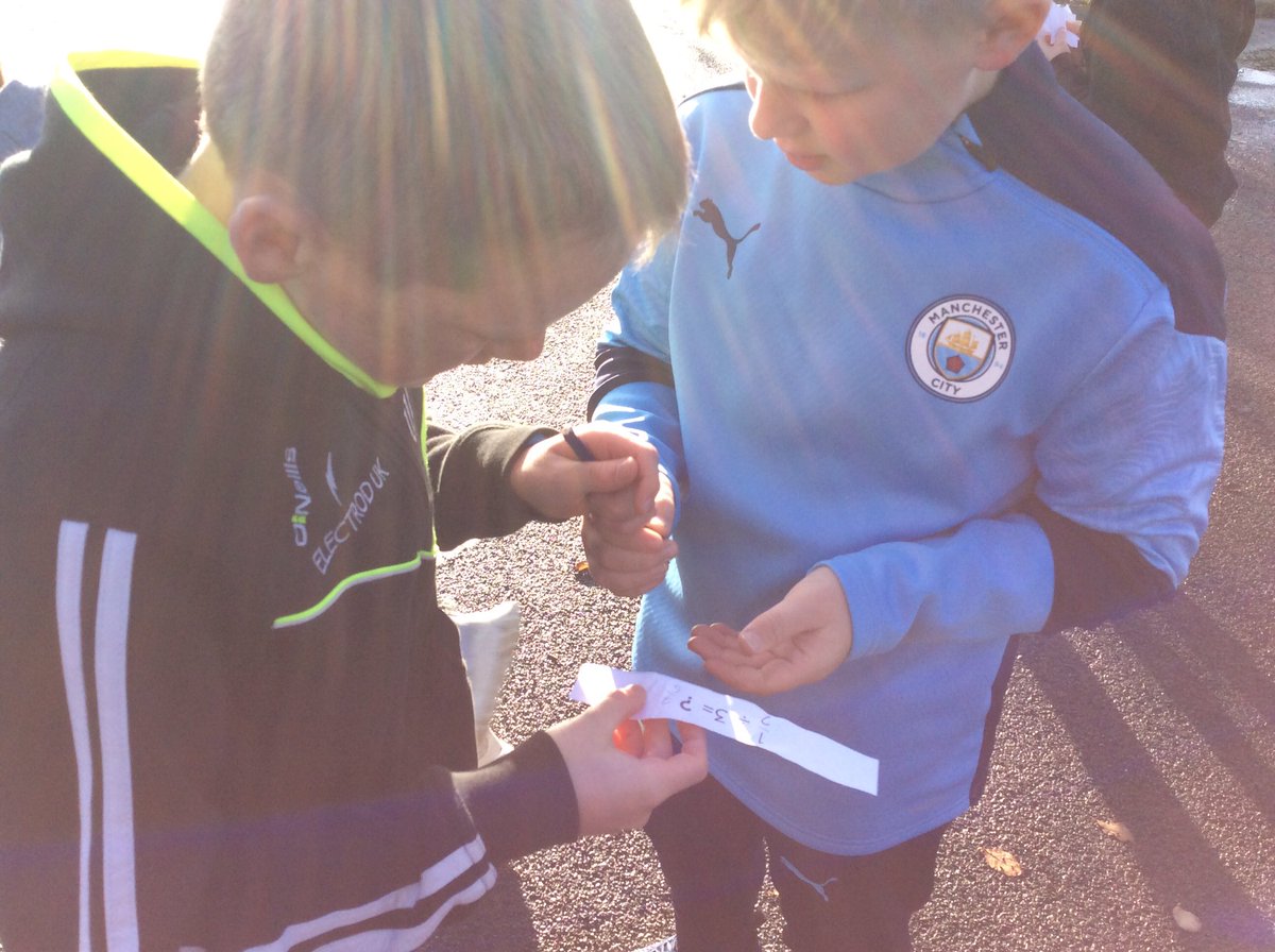 AppleySaintsCE's tweet photo. Active maths this morning, relay races across the playground collecting fraction based questions and solving them in teams. Well done to #ABASY6 for their teamwork, maths knowledge and energy this morning! #ABASMaths https://t.co/F5GkycTbpQ