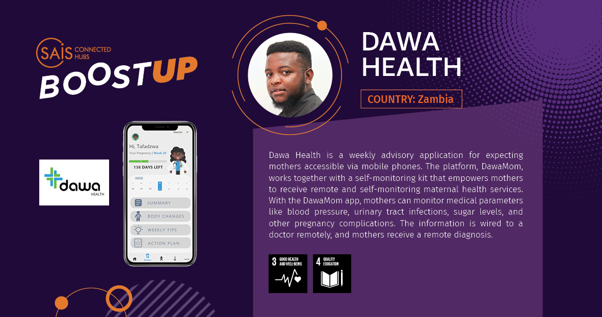 SAISProgramme's tweet photo. Congratulations to @dawa_health, @HudumaSmart, Nature's Nectar, @consult_doctors, Agelvipa, and SOG Water Solutions, who won prizes during the #BOOSTUP2020 finals! You were all amazing! https://t.co/0zSZ1ew9Jx