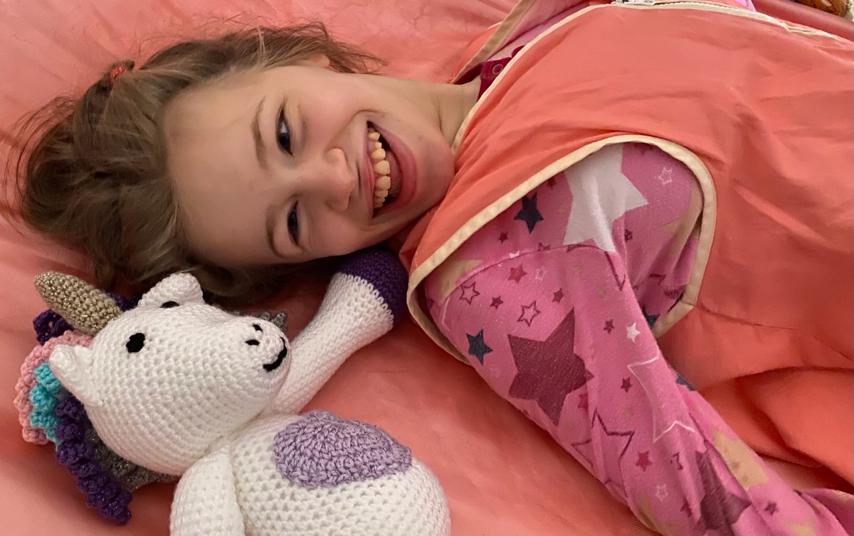 Fledglings's tweet photo. "I've bought @Fledglings sleeping bags since Emily was 5 - she's now 14! She has cerebral palsy. Duvets are dangerous as she can’t remove them if they cover her face. I don’t know what to do without it"-Sally

Thanks Sally! Emily's smile motivates us to continue doing what we do! https://t.co/GT7OODAoaL