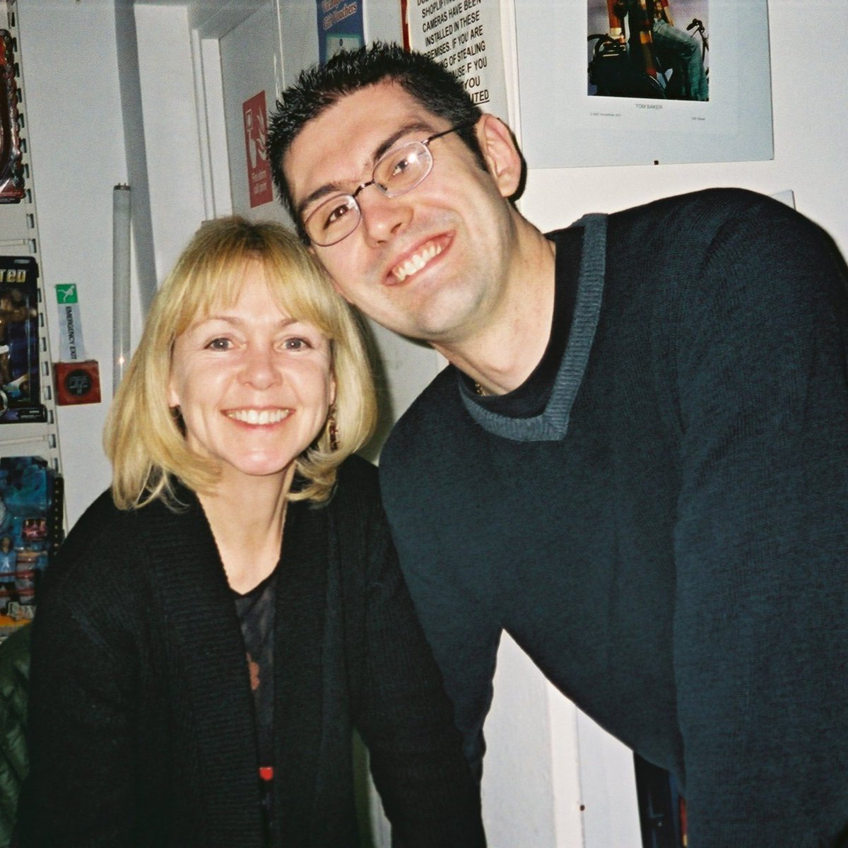 Today's Camping It Up star is Troughton era companion, the always amazing Wendy Padbury. Wendy is gorgeous and fun and we got a great photo in the cramped conditions at Tenth Planet at the start of 2003. She's tiny compared to me, so a back to back shot wouldn't have worked!