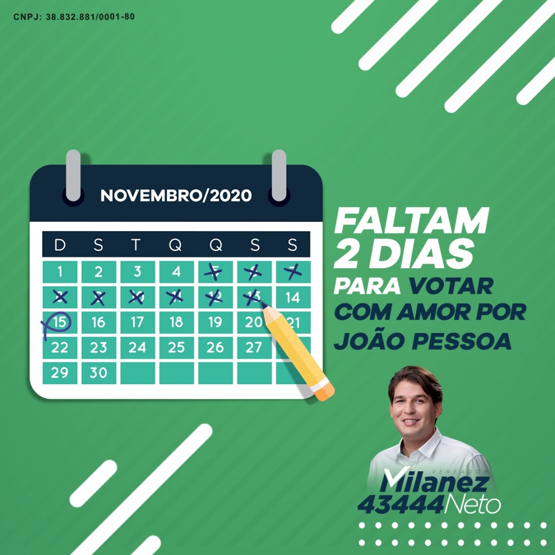 Só mais 2 dias pra confirmar em quem vai continuar fazendo a cidade avançar! Confirma 43444, com amor por João Pessoa! 💚⠀⠀
⠀⠀
#MilanezNeto #vereador #43444 #amorporjoaopessoa #joaopessoa #eleicoes2020 #joaopessoa #cmjp #camaramunicipal