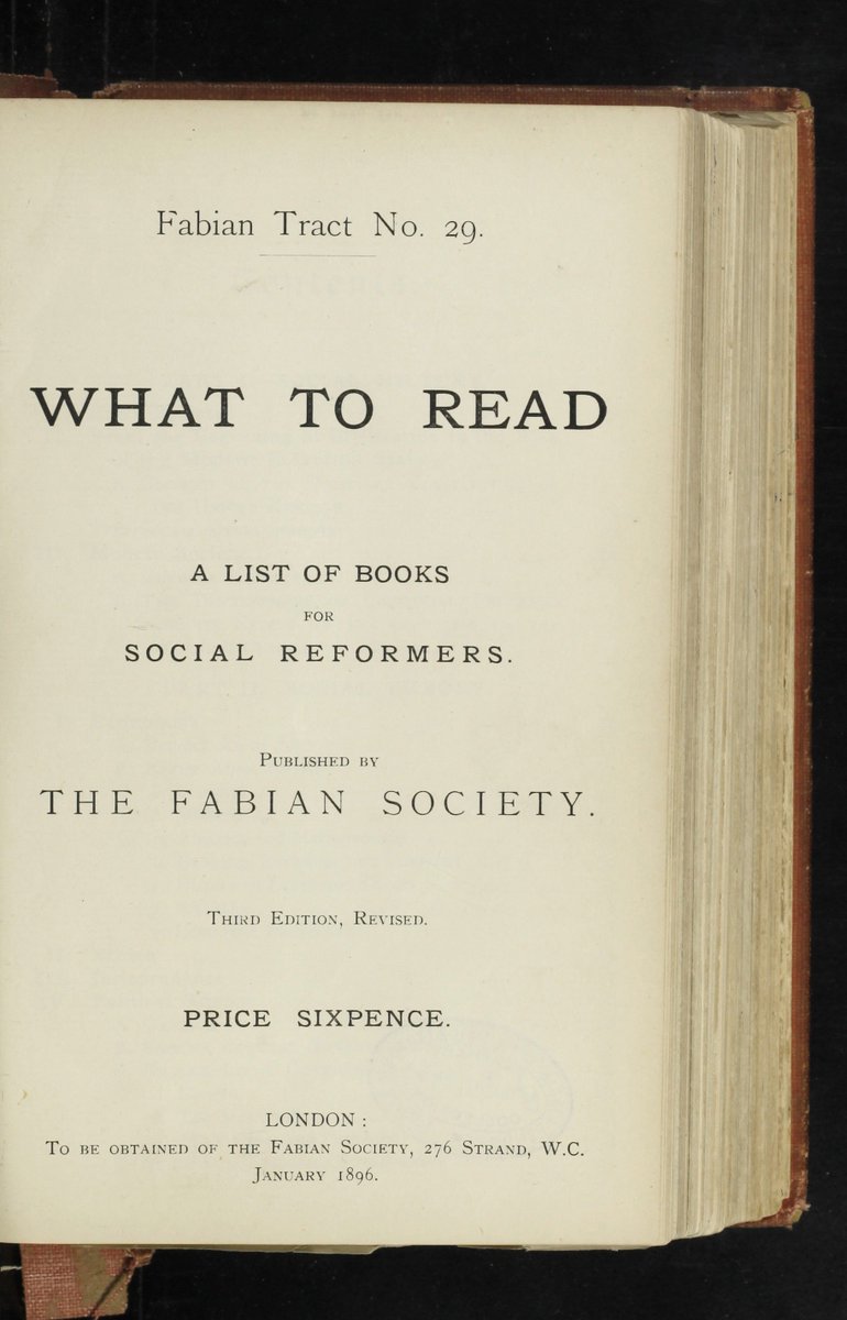 Cover of the Fabian Track No 29 "What to Read"