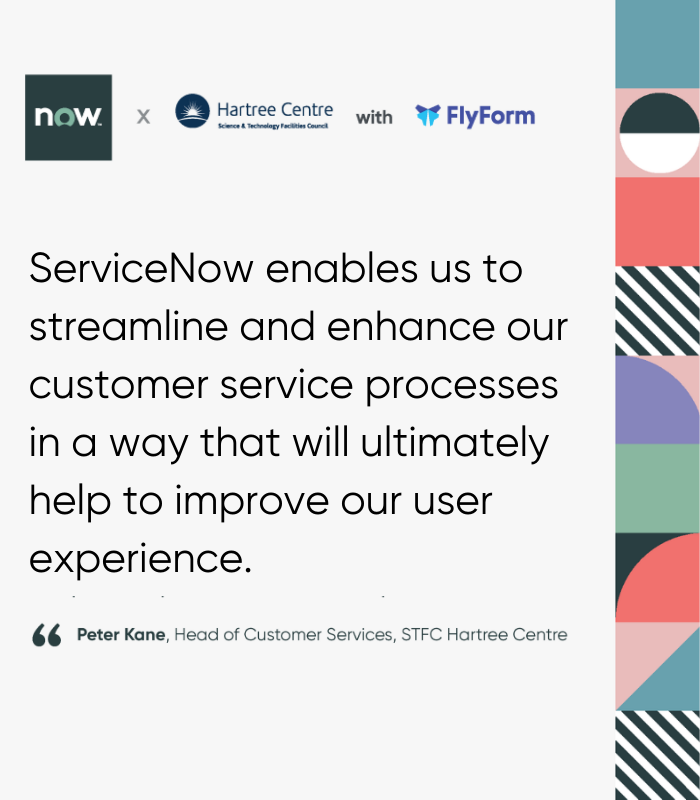 ServiceNowUKI's tweet photo. Alone we can do so little; together we can do so much!💡

Check out what @HartreeCentre and @FlyformHQ achieved working together using the NowPlatform.

#ServiceNow #workingtogether https://t.co/iEOQzK2iBB