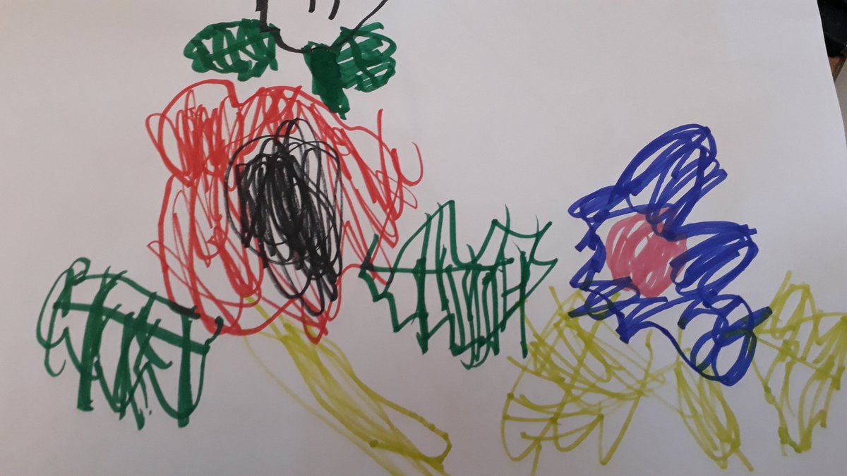 Spent this week explaining remembrance day to my 4 year old. Later he gives me this saying this is for all those who died (the purple poppy added for animals). Has been a tough year for all but amazing an act of a child can remind you what's so important