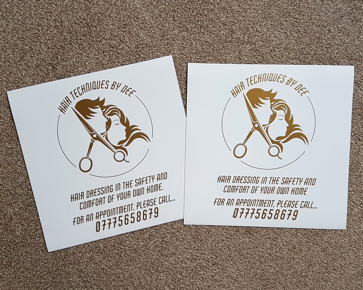 DevilPrintsUK's tweet image. We're now able to offer magnetic signs for your vehicle or anything you can stick them to! The first of many in white and gold for Hair Techniques by Dee #devilprints #devilprintsuk #magneticsign #magneticvehiclesign #customsign #customsticker #carsticker #hairdressing