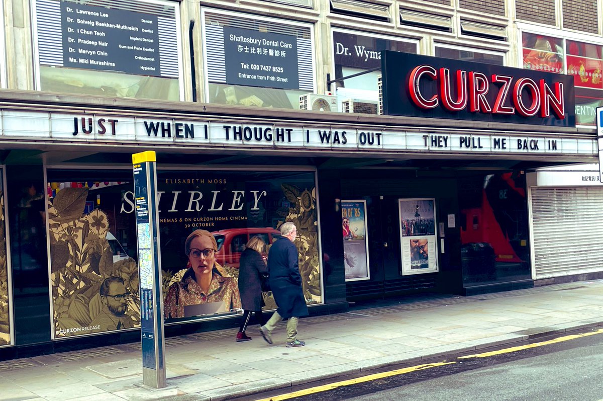 edgarwright's tweet photo. Curzon Soho raising the shuttered cinema marquee game... https://t.co/9VYAO1azpl