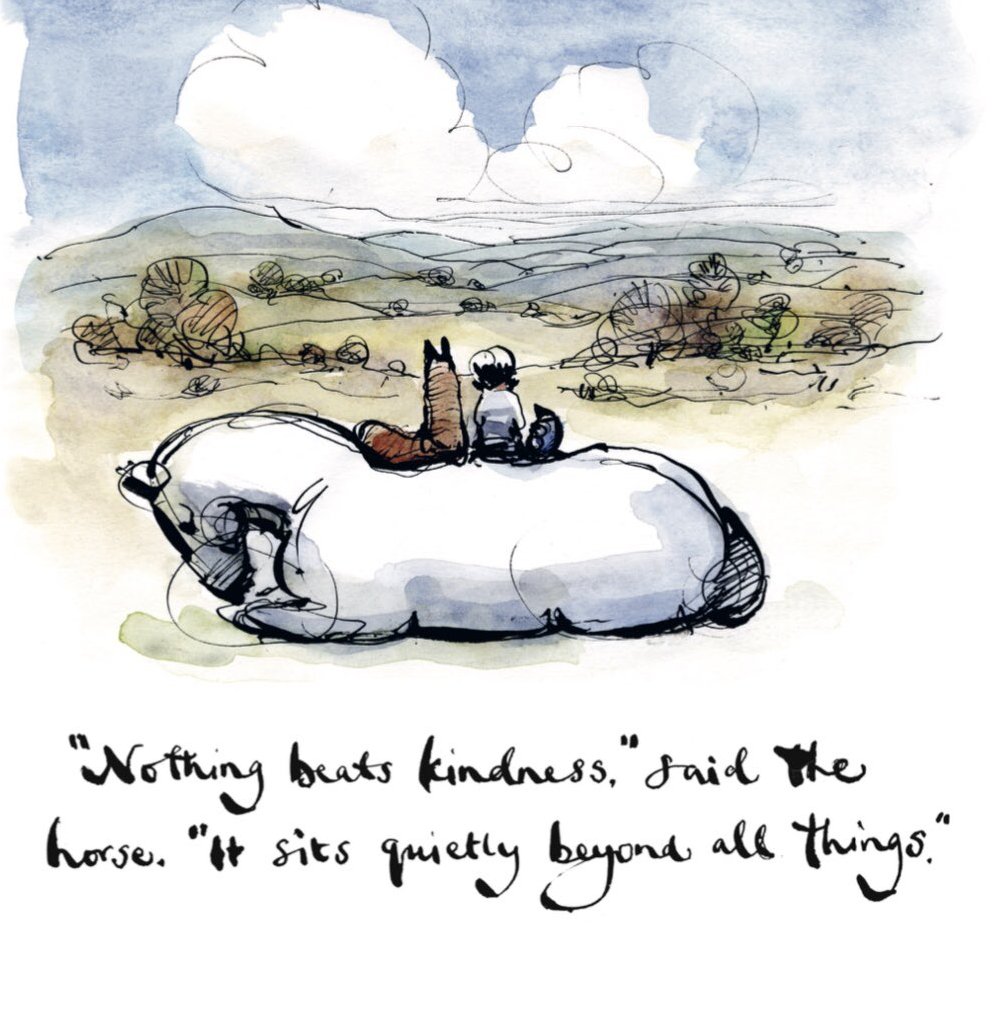 LBU_PTMH's tweet photo. A lovely image by Charlie Mackesy from 'The Boy, The Mole, The Fox and The Horse'. Feels a lovely thing to share in response to today being World Kindness Day.
Can we make a world where every day can be kindness day?
#kindness #worldkindnessday #InLifeTogether https://t.co/dFLhnRk8HH