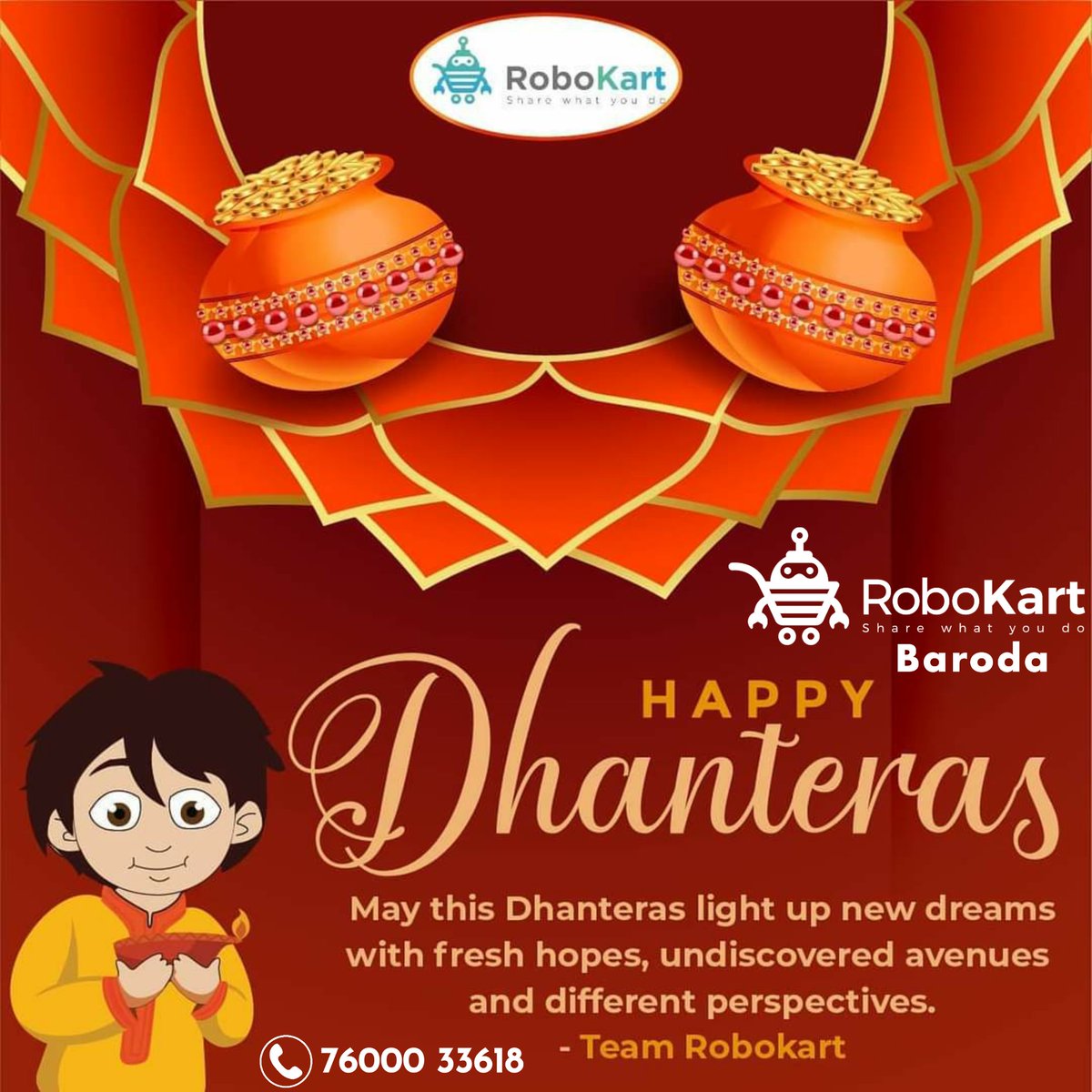 BarodaRobokart's tweet image. There&apos;s nothing more important then investing now in your child&apos;s future by taking our courses..

Wishing everyone, happy dhanteras

#diwali2020 #robokart