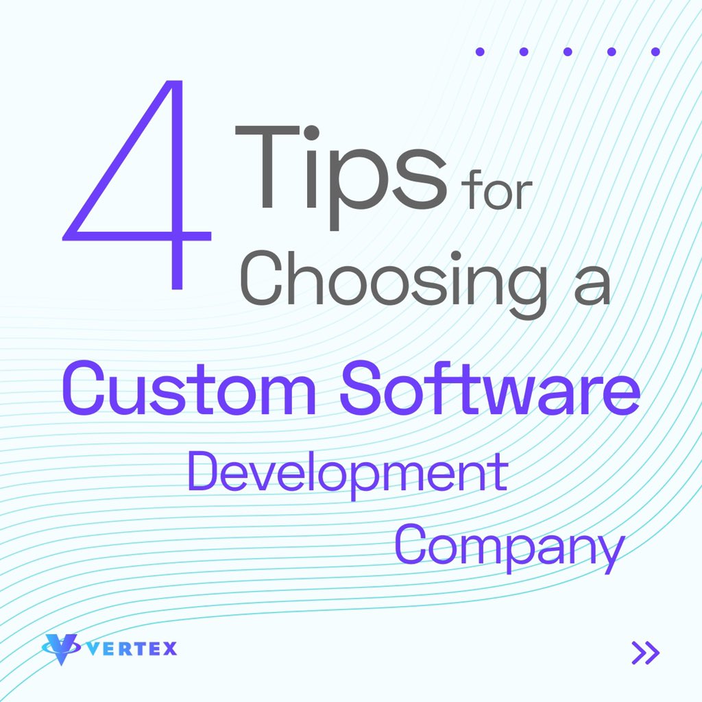 VertexSoftware's tweet image. Choosing the right custom software development company helps you create value for your business while meeting your organizational goals easily.

#vertexinsights #softwaredevelopment #customsoftware