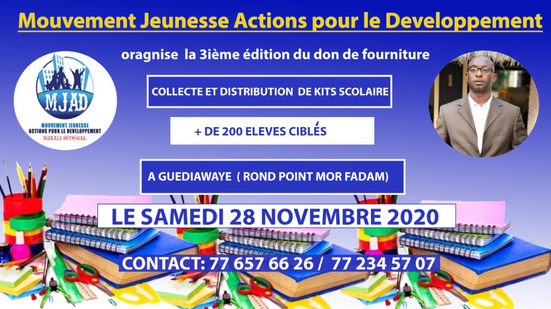 MamadouMbow's tweet photo. Mouvement mjad don de fourniture 28 nonvembre 2020  rond-point mor fadam guédiawaye https://t.co/iEhY7LL95P