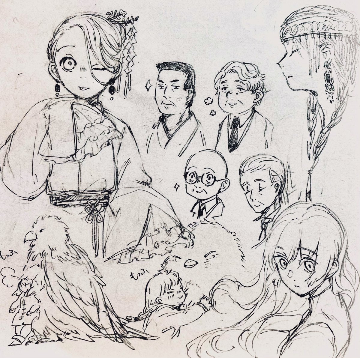ほんじつのらくがき
おじさんを描くのが楽しかったなど 