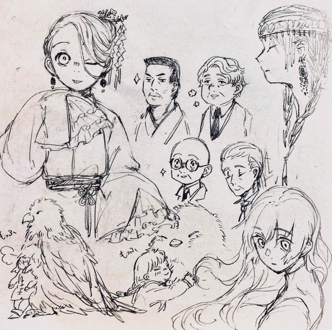 ほんじつのらくがき
おじさんを描くのが楽しかったなど 