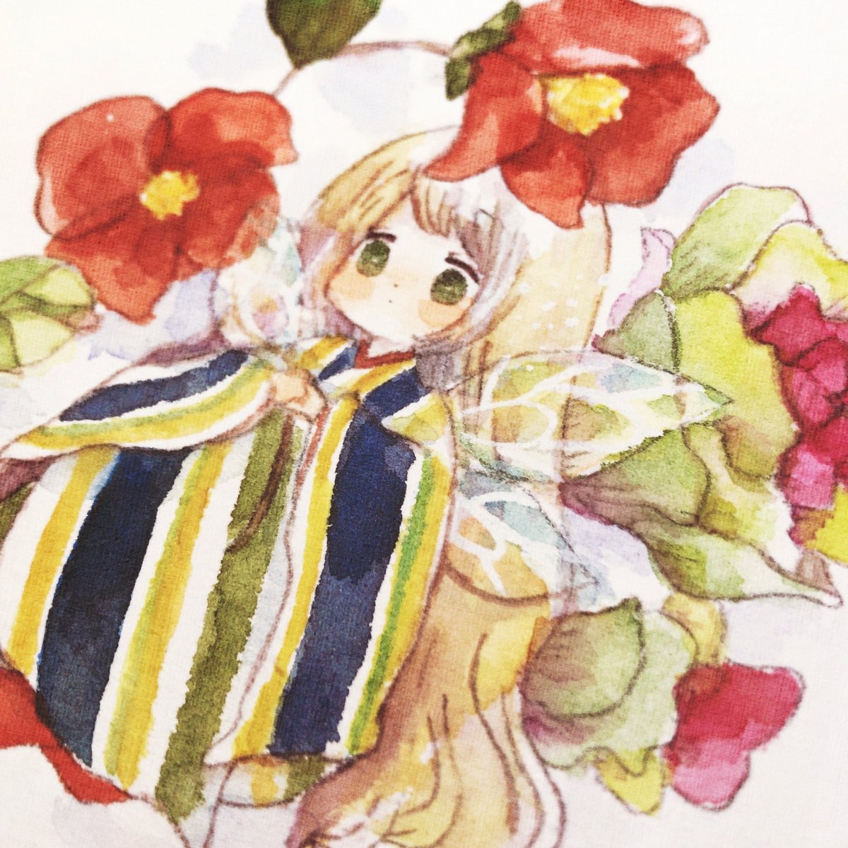 うん よきです 一月は葉牡丹と椿にしました 私はモチベのためにも載せたいん まめこ 神戸阪急galleryiyn 11 10 のイラスト