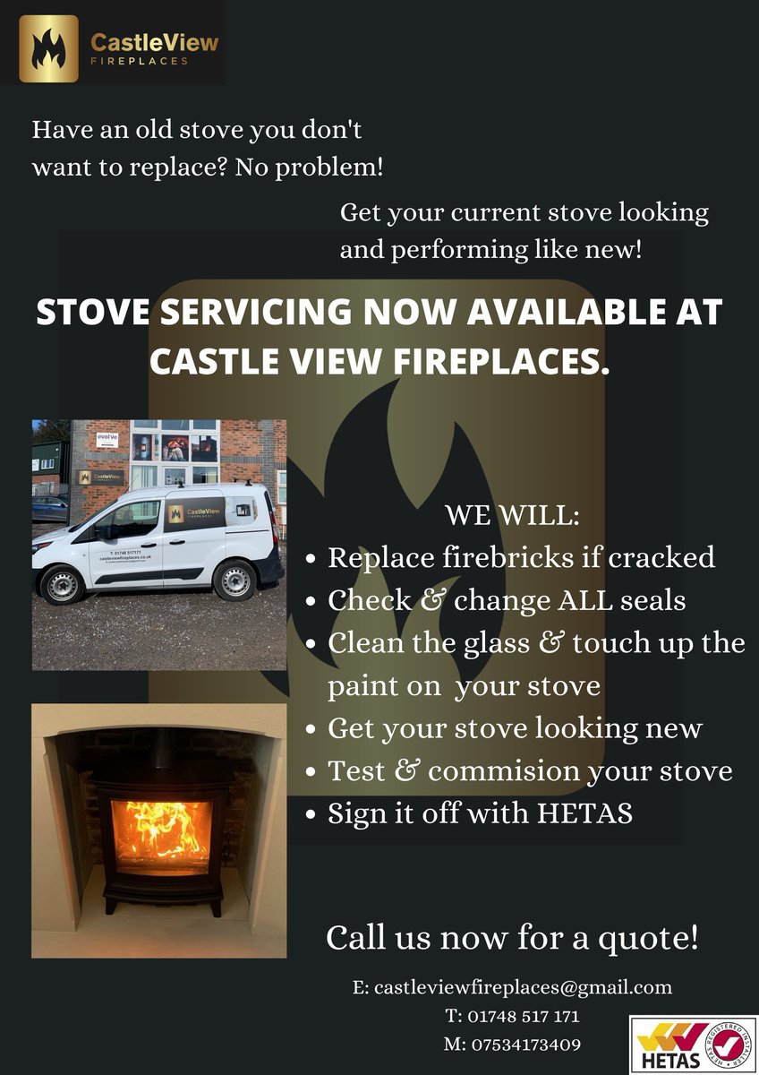 FireplacesView's tweet image. Not ready to part with your stove? No problem. We can service your current stove make it like new! 👇🏼