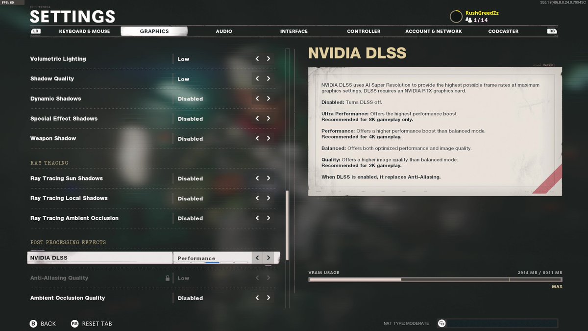 Rush Greedzz 2560x1440でfps0以上で安定してコントローラの遅延も減ったグラフィック設定 Nvidia Latency Enabled Boosted Nvidia Dlss Performance Nvidiaコントロールから低遅延モード ウルトラ Bocw T Co Q60zqrump0 Rush Greedzz 2560x1440でfps0以上で安定してコントローラの遅延も減ったグラフィック設定 Nvidia Latency Enabled Boosted Nvidia Dlss Performance Nvidiaコントロールから低遅延モード ウルトラ Bocw T Co Q60zqrump0