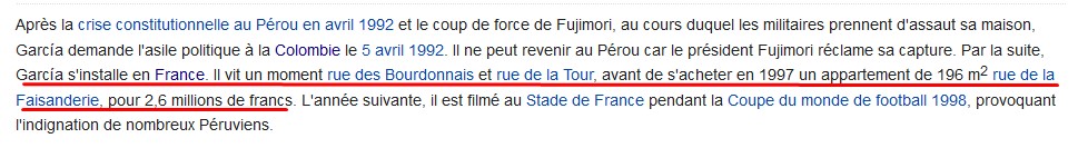 Le 2nd mandat (2006-2011) tout en conservant un bon niveau de réaction (favorable à la peine de mort, expulse les homosexuel de l'armée etc...) Garcia réussit l'exploit d'avoir 5 ministres cités ds le scandale Odebrecht.Acculé, il finit par se suicider. https://larepublica.pe/politica/892438-caso-odebrecht-cinco-ministros-de-alan-garcia-son-citados-por-la-fiscalia/