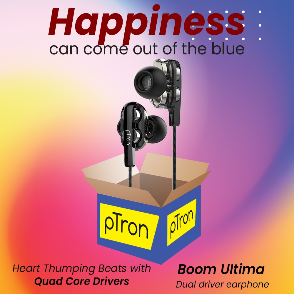 PtronGlobal's tweet photo. This festive season, bring the joy of entertainment with the power-packed Ranger #BoomUltima for an unrivaled gaming experience.
#pTron #BeLoudBeProud #WiredEarphones #Boom #Game #DualDriver #Earphones #BestGamingEarphone https://t.co/CcConUyE7Q