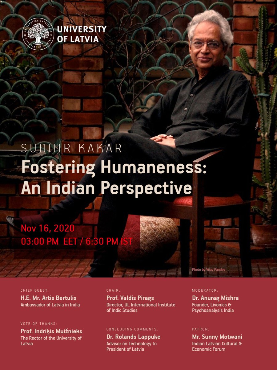 PsycheIndia's tweet photo. H.E.@ArtisBertulis Ambassador of Latvia in India to inaugurate "Master Class" Online Lecture Series by University of Latvia International Institute of Indic Studies https://t.co/SQhgdeYwbE