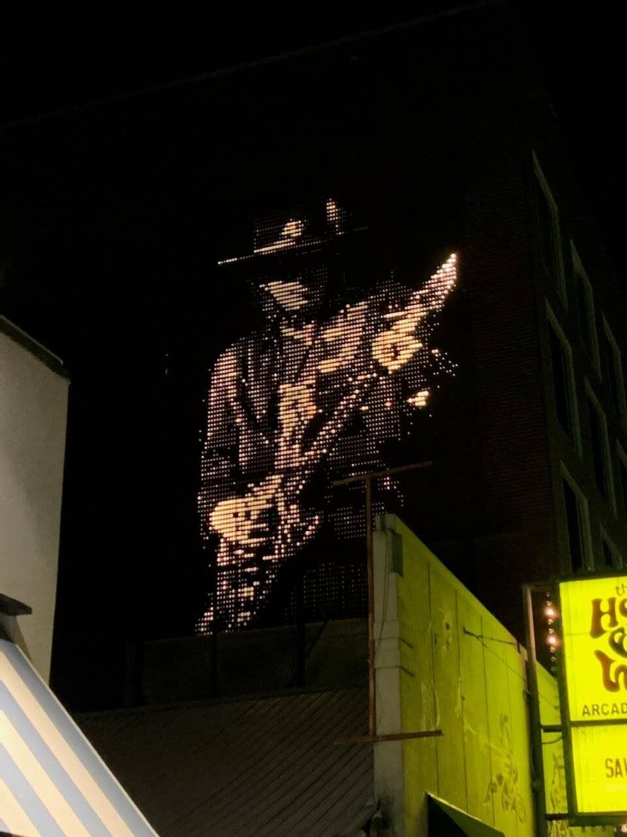 WadeArch's tweet photo. We love the new addition to Austins landscape. 

#Moxy Austin is showing off with backlit #PerforatedMetal featuring Stevie Ray! 
#NewMetals perforated walls are changing the game. 

#wadearch #custommetal #metaldesigns #metalarchitecture #stevieray https://t.co/TYdO5pUeLE