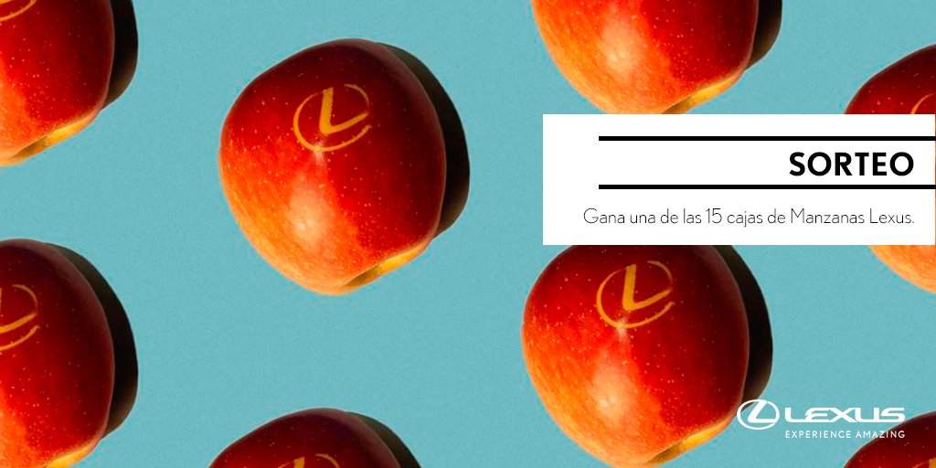 LexusSpain's tweet photo. SORTEO | Haz RT si deseas llevarte una de las 15 cajas que sorteamos del nuevo proyecto en línea con nuestro compromiso con la sostenibilidad y el medio ambiente: Manzanas Lexus: https://t.co/AKwHoKSglk. Bases Legales: https://t.co/RCOHnFkhDw https://t.co/Gl7X4wbemW