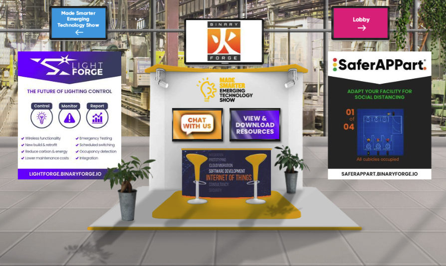 ForgeBinary's tweet image. Come and visit our virtual stand at the #EmergingTechShow and discuss your #iot and software solution needs and see how our products LightForge and SaferAppart can help you forge your way into the future of #smartbuildings.

 #DigiMfgWeek