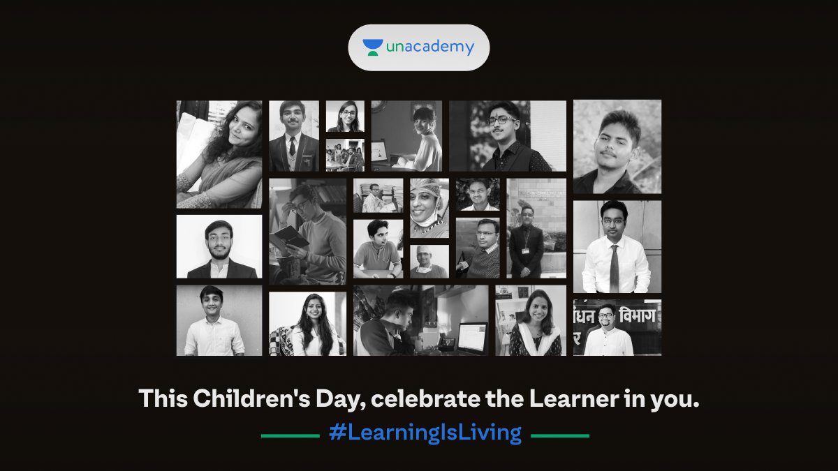 unacademy's tweet image. To all the Learners who never take their eye off the target, and whose passion to crack it never dies, this #ChildrensDay, celebrate the Learner in you!

#LearningIsLiving #LetsCrackIt