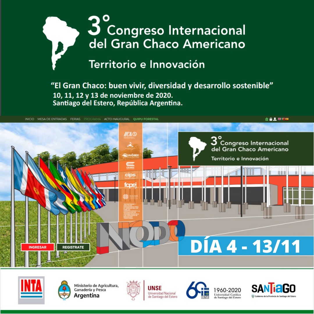ChacoCongreso's tweet photo. 📌 ÚLTIMO DÍA #4 - 3er Congreso Internacional del Gran Chaco Americano. 

Empezamos el día #4, después de tres jornadas exitosas, seguimos con Mesas de Diálogo, Conferencias Magistrales, y Salas de exposición.

¡Enteráte de todas las actividades programadas!

#Congracha2020 https://t.co/eLcp4jjJpk