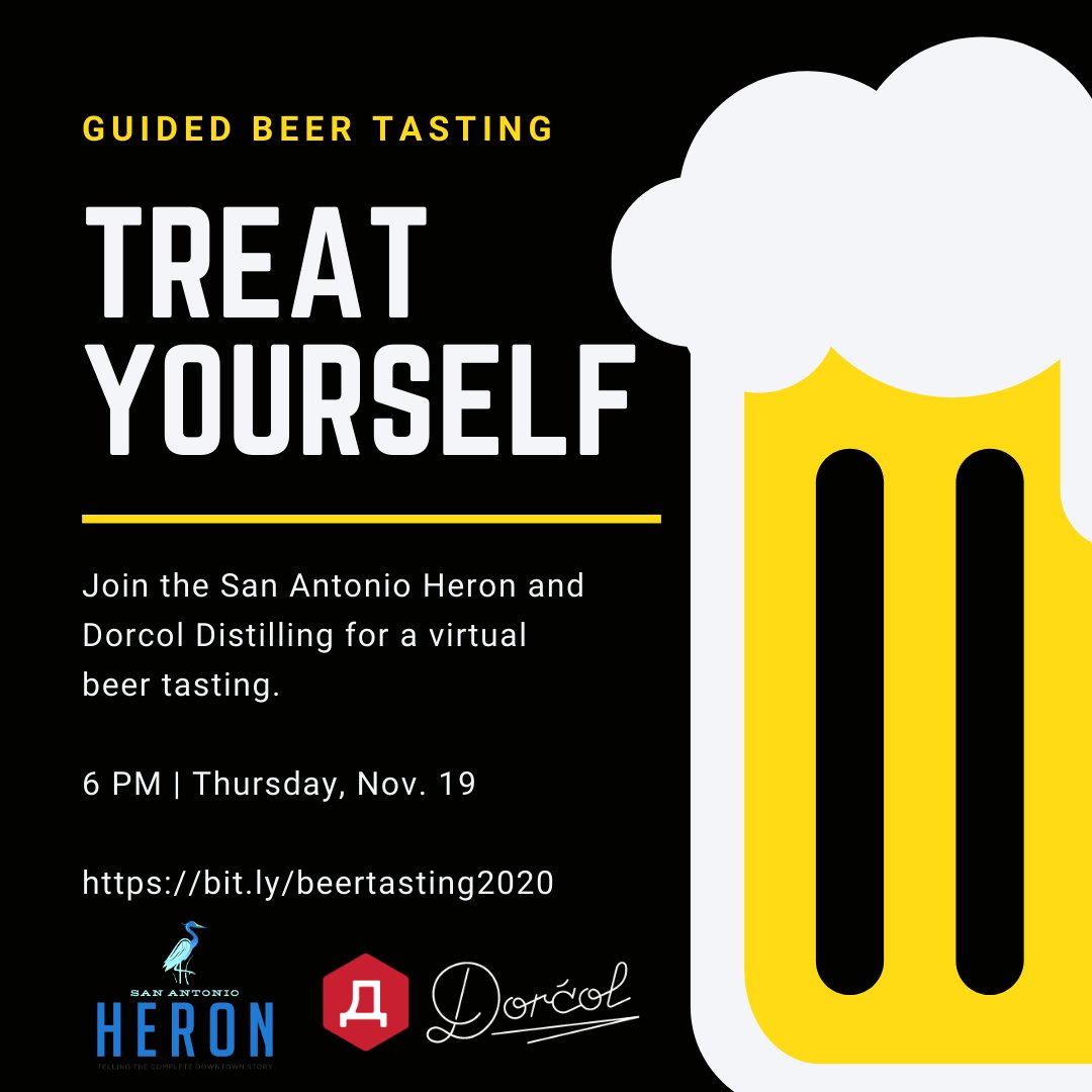 Support local journalism by drinking beer! Buy tickets for this <a href="/sanantonioheron/">San Antonio Heron</a> fundraiser via bit.ly/HeronBeerTasti… Or, purchase in person 2-4P TODAY at @dorcolspirits