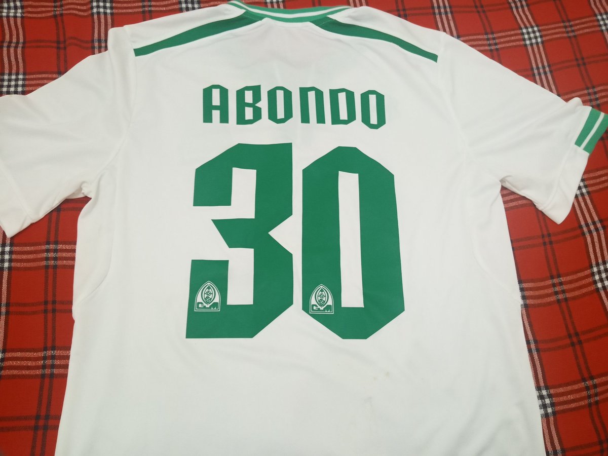 Possibly the best season in Ali Hassan Abondo's career. We dismissed him as spent cartridge when he re-signed for us in Jan of that year. We didn't know it'd be his season. This shirt is from his solo goal against Sony in our unlikely win in Awendo.  #Sirkal