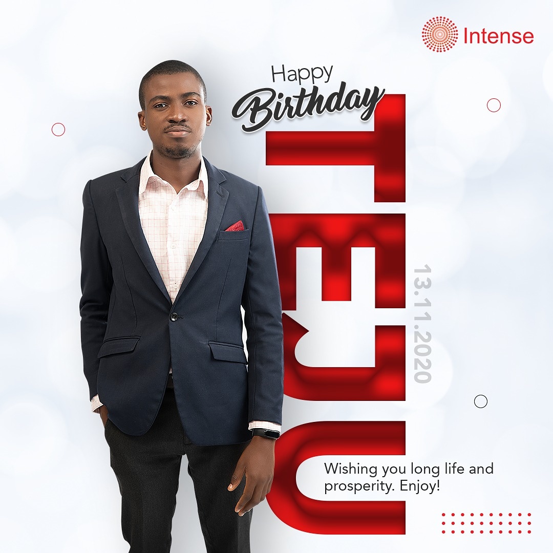 intenseNG's tweet photo. Today, we celebrate a truly special colleague. With a blend of calmness and wittiness, he turns his business development tasks into achievements.
Happy birthday Teju!
#intense #intensedigital #intensifiers #staffbirthday #happybirthday #officeparty #staffbirthdayparty https://t.co/v1YGJyxZ2p