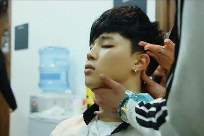 when jimin falls asleep while getting his make up done