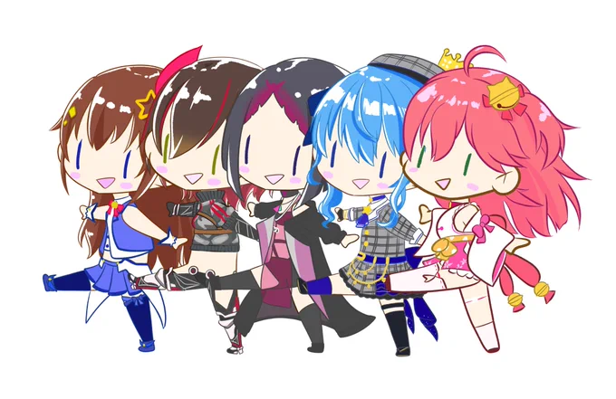 ホロライブ0期生!
#soraArt 
#ロボ子Art 
#AZKiART 
#ほしまちぎゃらりー 
#miko_Art 