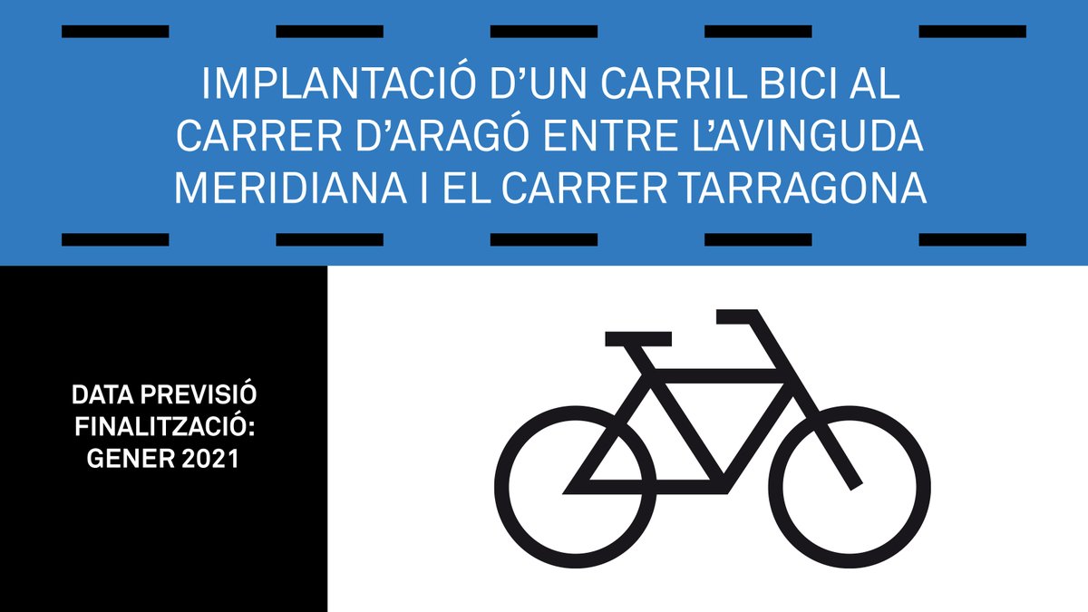 🚲🚧Demà, inici d'#obresBCN per implantar un carril #biciBCN al c. d'Aragó, des de l’avinguda Meridiana al c. de Tarragona en sentit Llobregat, a la banda de mar.

També es fan millores a diversos carrils per a millorar la circulació del #busBCN🚍

👀ow.ly/7z0350CjGNt