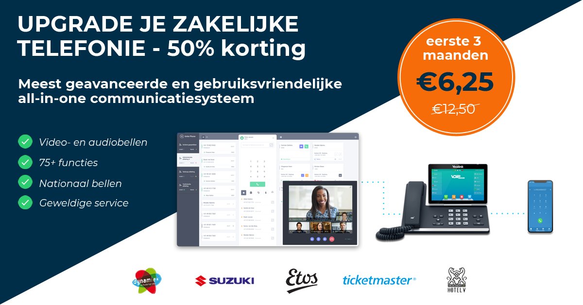 Het mag dan wel #vrijdagde13e zijn maar wij hebben een heel leuk aanbod voor jou, waar je gegarandeerd gelukkig van wordt. 

Sluit nu een zakelijk telefonie abonnement af en geniet de eerste drie maanden van 50% korting. 

#fridaythe13th #mkb #zzp #voiptelefonie #voip