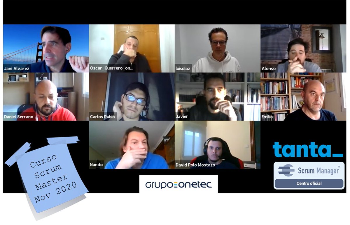 En breve arranca la última sesión de nuestro Curso de Scrum Master ¡Ánimo chicos! 👨🏻‍🎓 
#ScrumMaster #Scrum #Agile