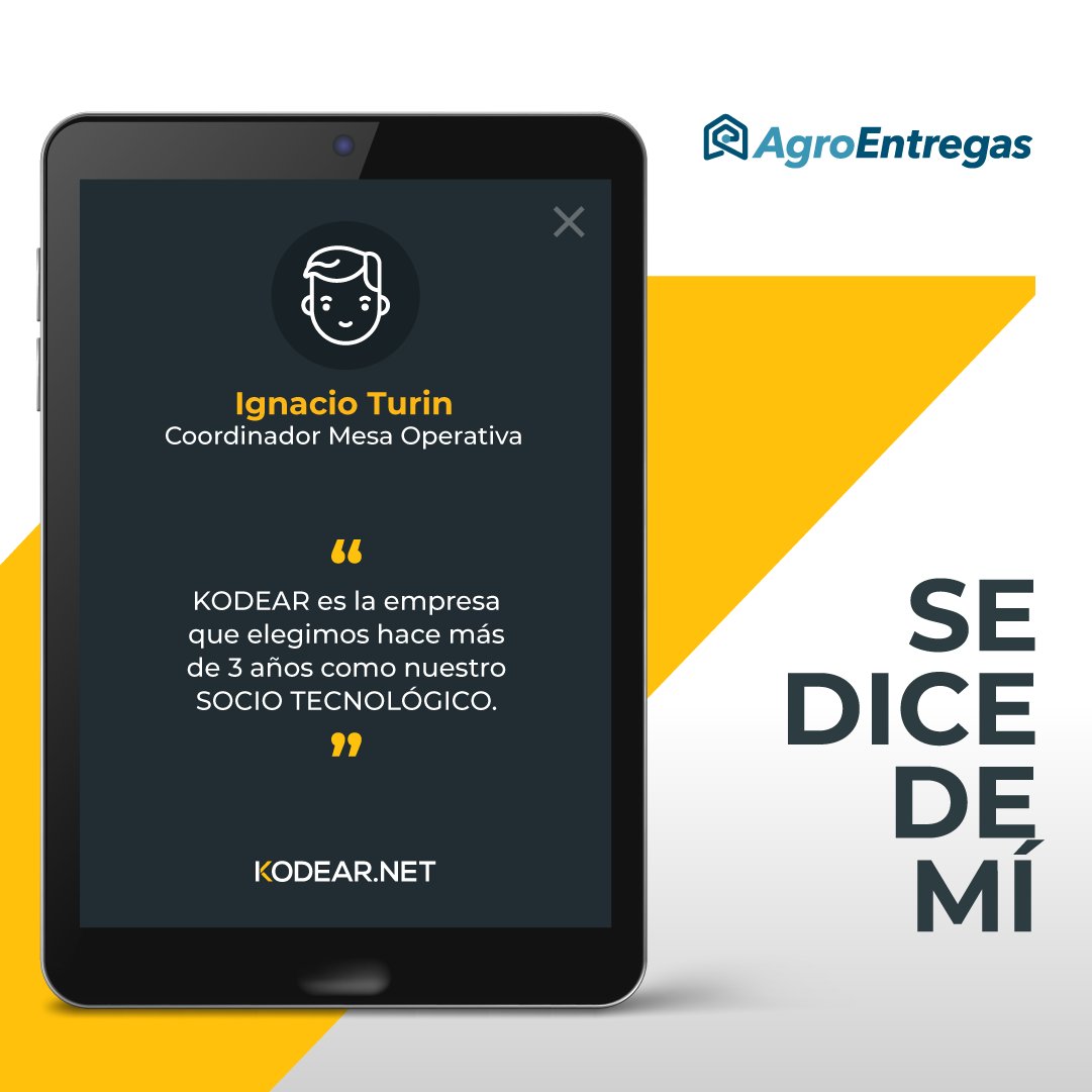 KODEAR_dev's tweet photo. #SeDiceDeMí 》Clientes de todo el mundo nos eligen como sus #SOCIOSTECNOLÓGICOS.🤝
#Tecnología #KODEAR® Fabricantes de #software 100% a la medida de tu #empresa.
Encontrá más de 40 #testimonios en nuestra web📌https://t.co/5mrt2OWjOr
#WebInstitucional #LandingPage #App #AppMovil https://t.co/eJwXmy8Wub