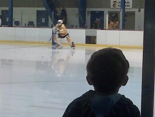 CoachGives's tweet photo. This young man has been coming to Trojan hockey games for a long time. He made the team for the first time this year. #hockey #dreamsstarthere https://t.co/YkO9dQtaxj