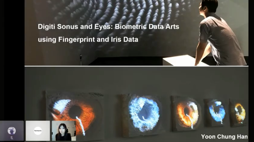 Technarte's tweet photo. Thanks to everyone that has joinned #Technarte: Let’s start with our first #Conference speaker -Yoon Chung- An interactive media #artist, award-winning and interaction designer! Don't forget to learn more about her and her very interesting work https://t.co/N0le5FXE5A https://t.co/hauM1fxW7s