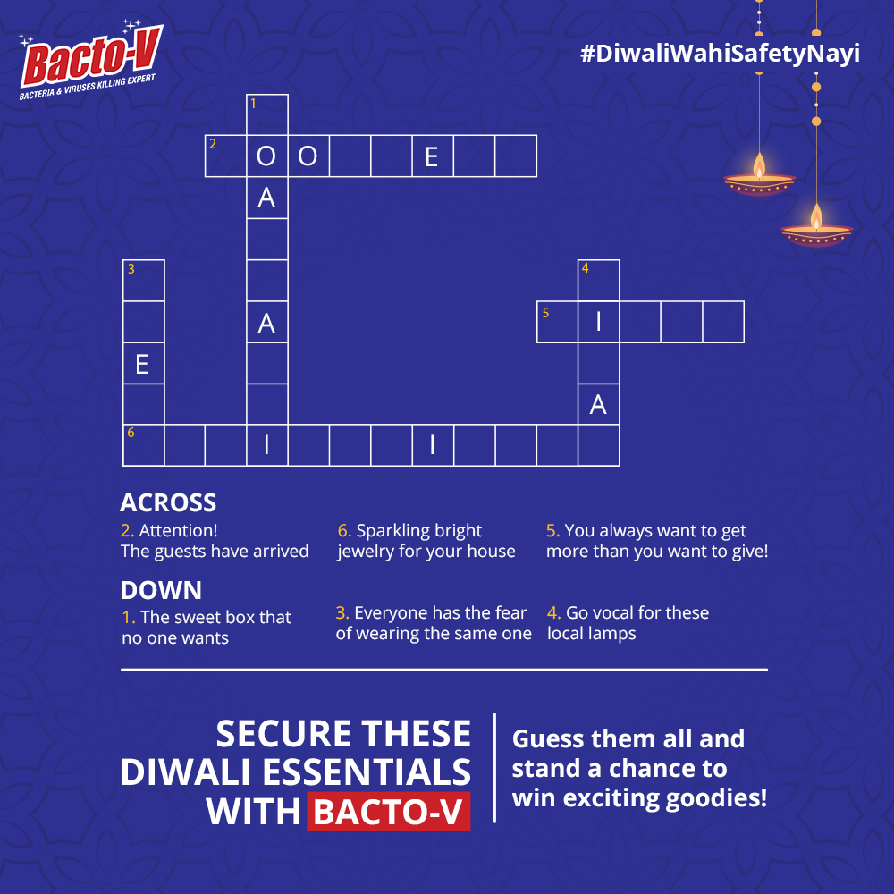 BactoVindia's tweet photo. #ContestAlert 
Did you guess them all? Tell us in the comments section now. 
GAME RULES:
1. Follow Us
2. Comment with your answers 
3. Tag 3 friends and ask them to play too
4. Don’t forget to make your Diwali safer with Bacto V.

 #DiwaliWahiSafetyNayi #makingtouchsafeagain https://t.co/CjNRRa7yW1