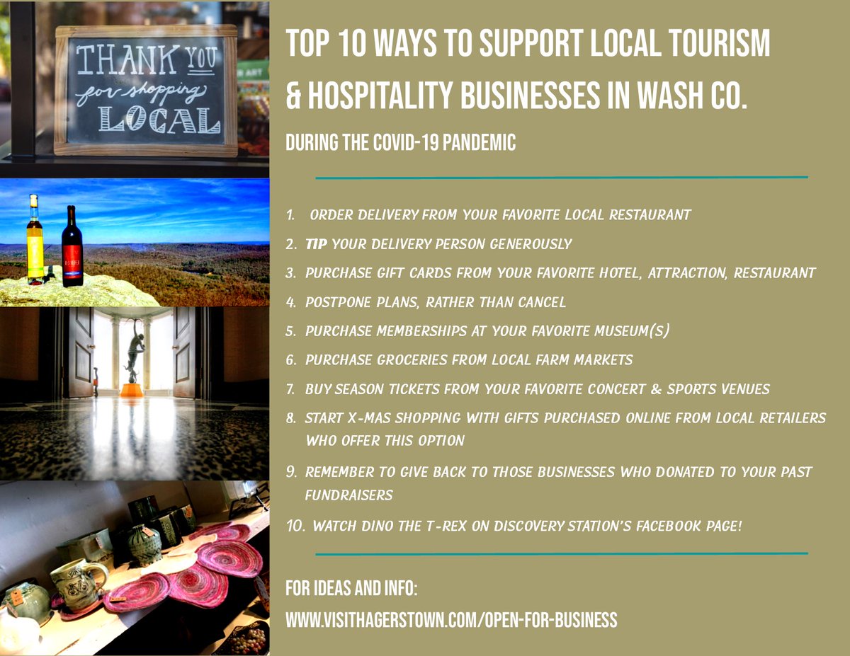 Let's help stop the surge, and support our local businesses who need it. Here's a Top 10 list of ideas to help us! #masksonmaryland #eachonehelpone