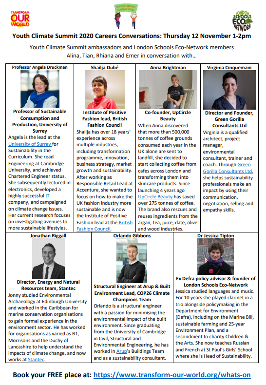 DrJessT_eco's tweet photo. Delighted with the wide array of #Careers sessions at the #YouthClimateSummit2020 π
Super useful for #Students #teachers #schools #colleges & #highereducation π¨πΏβππ©π½βπ
Thank you to everyone who took part ππΎ
In this thread are all the YouTube links on #YCS2020 catch-up TV ππΎ https://t.co/CNMdwGFfTL