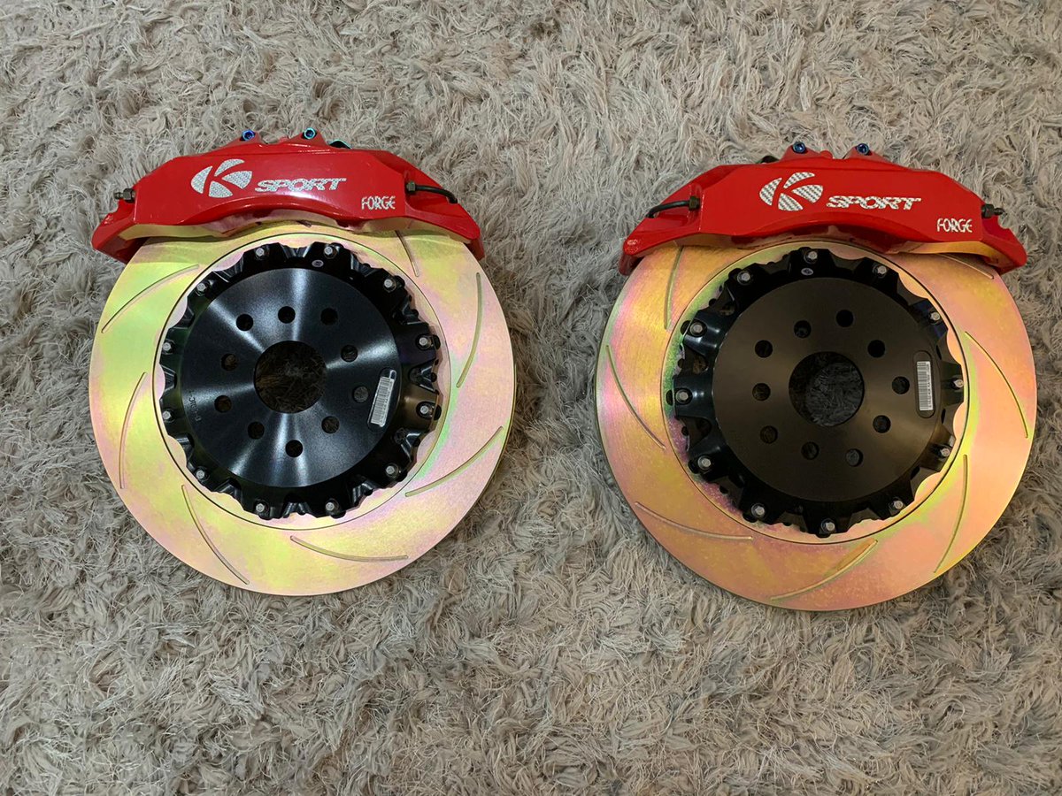 Another happy #Subaru customer with their #K-Sport #Ksport big brake kit. These are 356mm #floating #discs #grooved with #EBC red stuff pads.