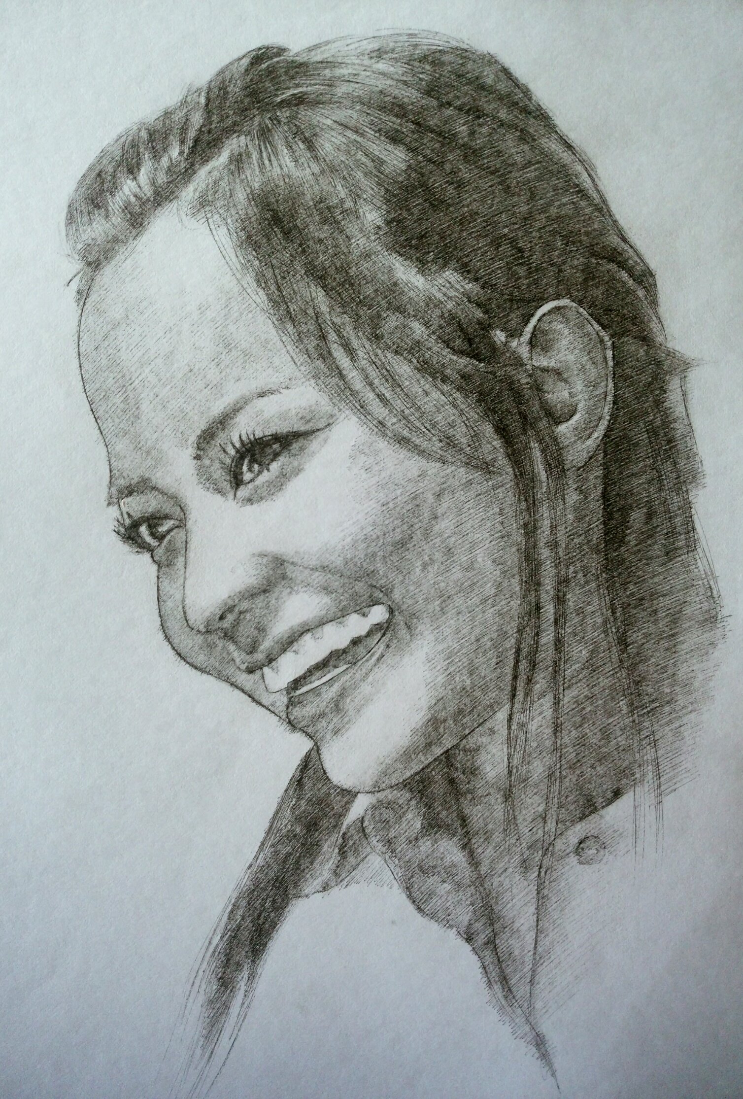 Winky W 08年 ペン画 水生ペン デッサン 人物画 似顔絵 美術 笑顔 T Co Igqxgrwb3e Twitter