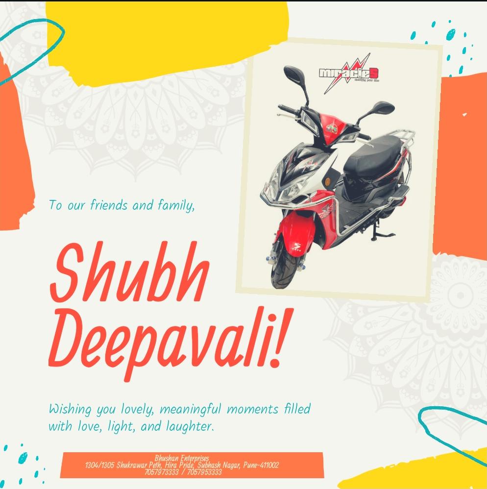 Miracle5E_bikes's tweet photo. Have a wonderful Diwali and enjoy the festival of lights.
"Happy Diwali"
#miracle5 #e_bikes #e_scooters #electricbikes #electricscooters # #india
https://t.co/5IiXNC3Aei
mirakle5automobiles@gmail.com
7057973333 / 7350383333 https://t.co/TX6tPhi2Wc