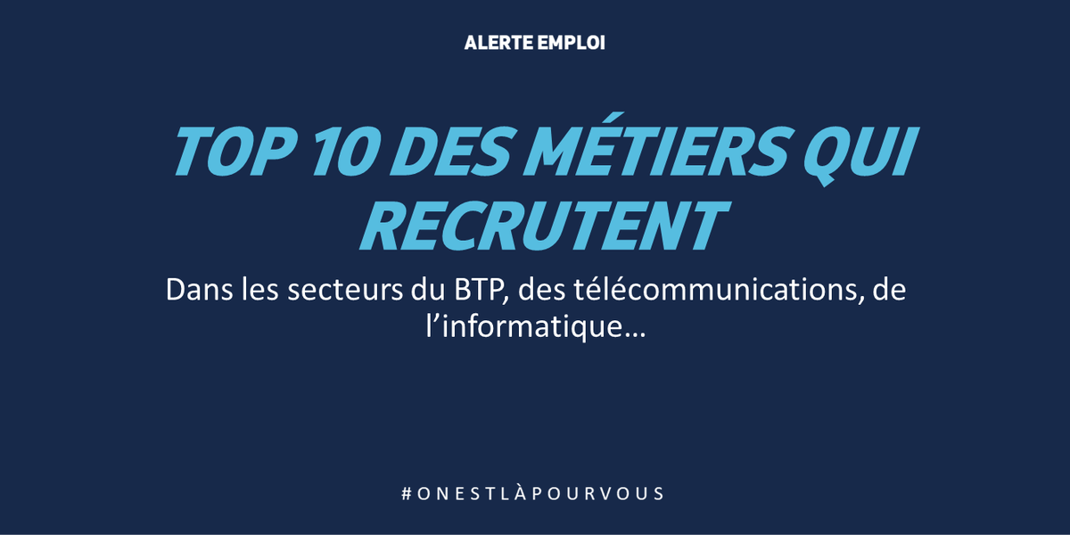 FranceTravail's tweet photo. Découvrez les #métiers qui #recrutent le plus selon le rapport de la DARES @Travail_Gouv 👉https://t.co/2Mz7GB7AHa via @RegionsJob https://t.co/iWPmrXWZCf