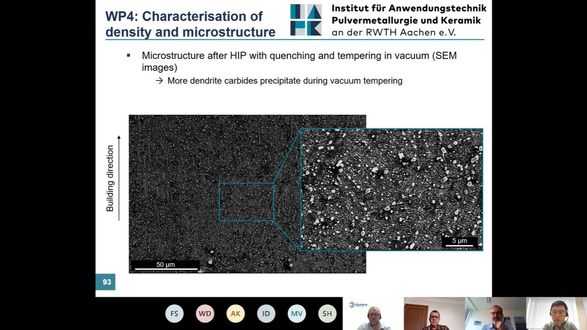 EuroPMAssoc's tweet photo. The #AdditiveManufacturing &amp; #HIP Project met on 27 October, aiming to obtain full density and optimal mechanical properties in components produced by L-PBF. 
A second stage of the project is to be started by mid 2021. Please get contact to join! #PowderMetallurgy https://t.co/SjqvhfbnwQ
