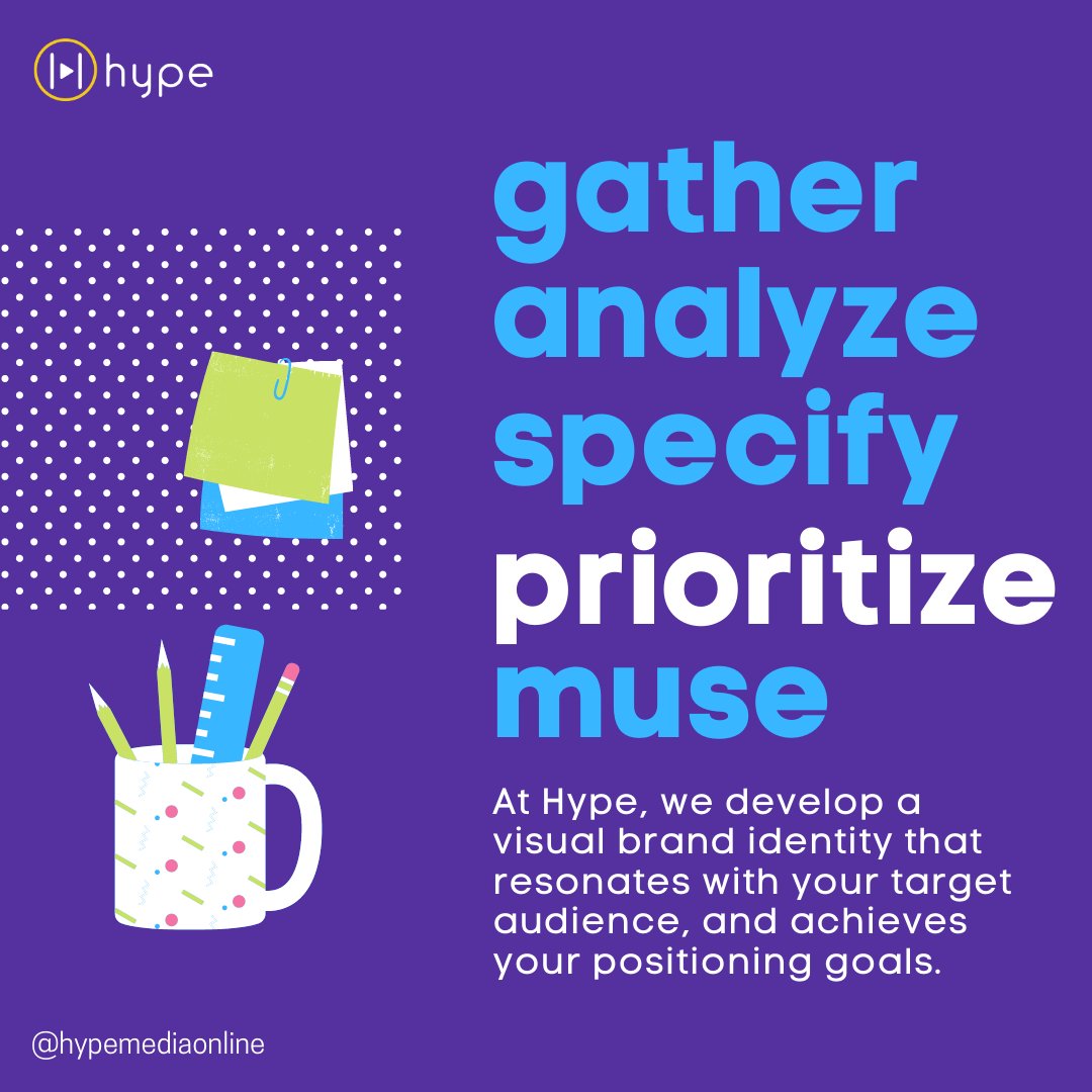 hypemediaonline's tweet photo. To keep the process on track, we work with you to prioritize which items in the brand strategy are most important and deserve the most consideration.

#hypemediaonline #digitalagency #branding https://t.co/qthNSqFCxT